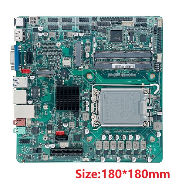 intel第12代13代桌面式迷你工控主板ZC-ITXB660DC 雙網6COM